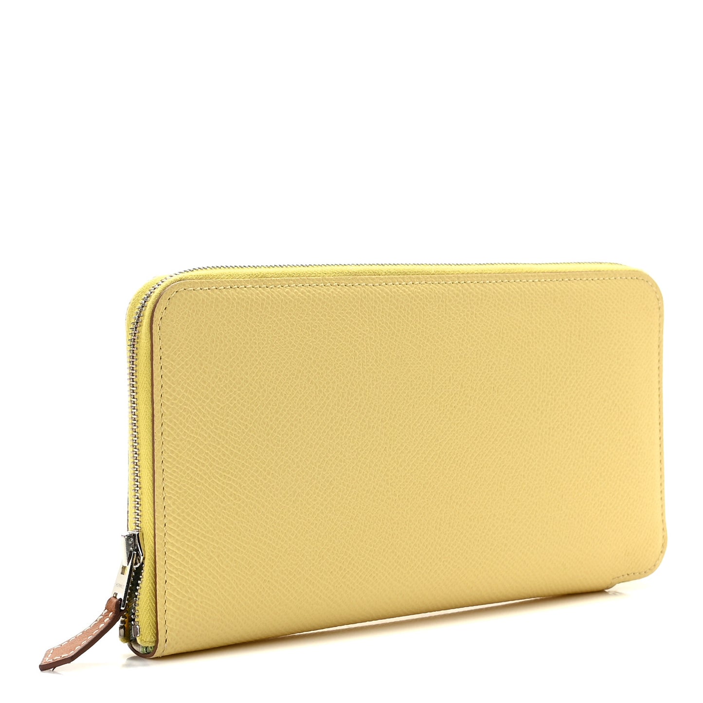 Epsom Silk'In Compact Wallet Jaune Poussin Nata