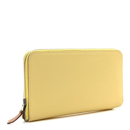 Hermes Epsom Silk'In Compact Wallet Jaune Poussin Nata 3 of 8