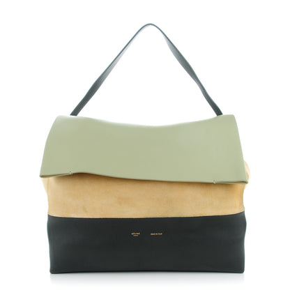 Celine Calfskin Suede All Soft Shoulder Bag Pistachio 1 of 11