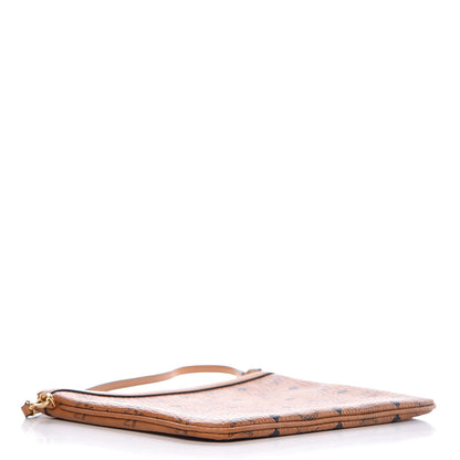 MCM Visetos Liz Shopper Tote Pouch Cognac 4 of 6