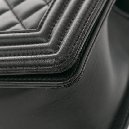 Chanel Lambskin Quilted Medium Boy Flap Black 11 of 11