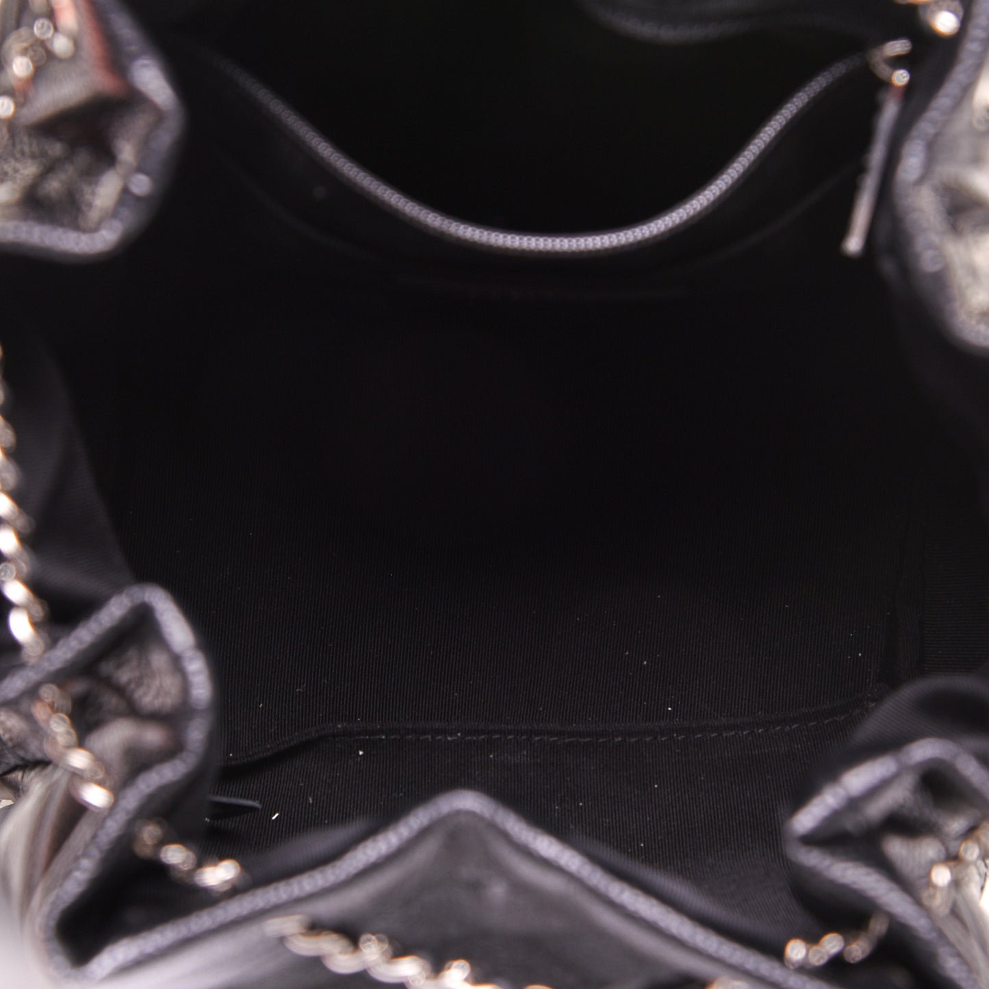 Caviar Quilted Small Chain Bucket Bag Black
