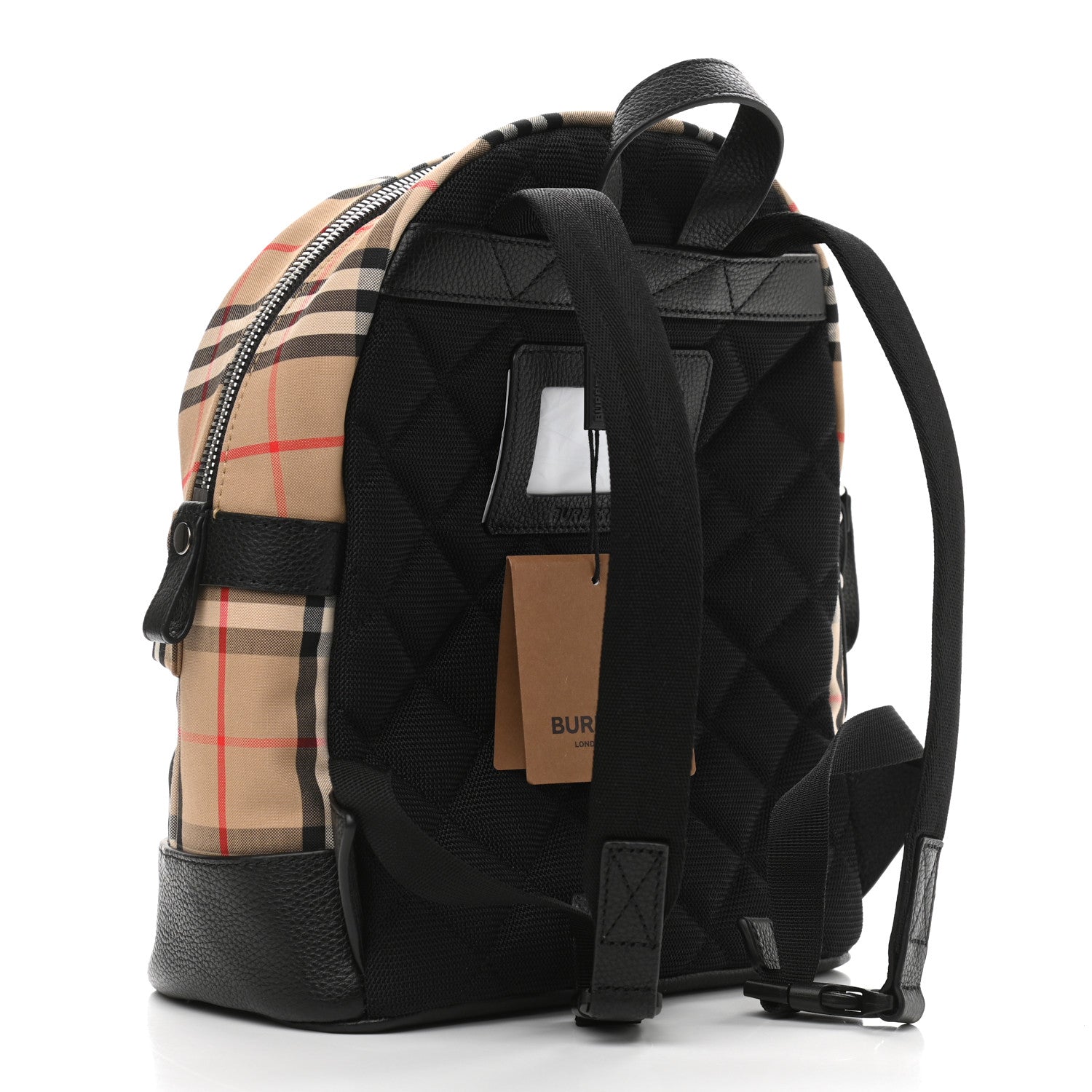 Burberry House Check Canvas Calfskin Small Nico Backpack Archive Beige 3 of 11
