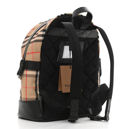 Burberry House Check Canvas Calfskin Small Nico Backpack Archive Beige 3 of 11