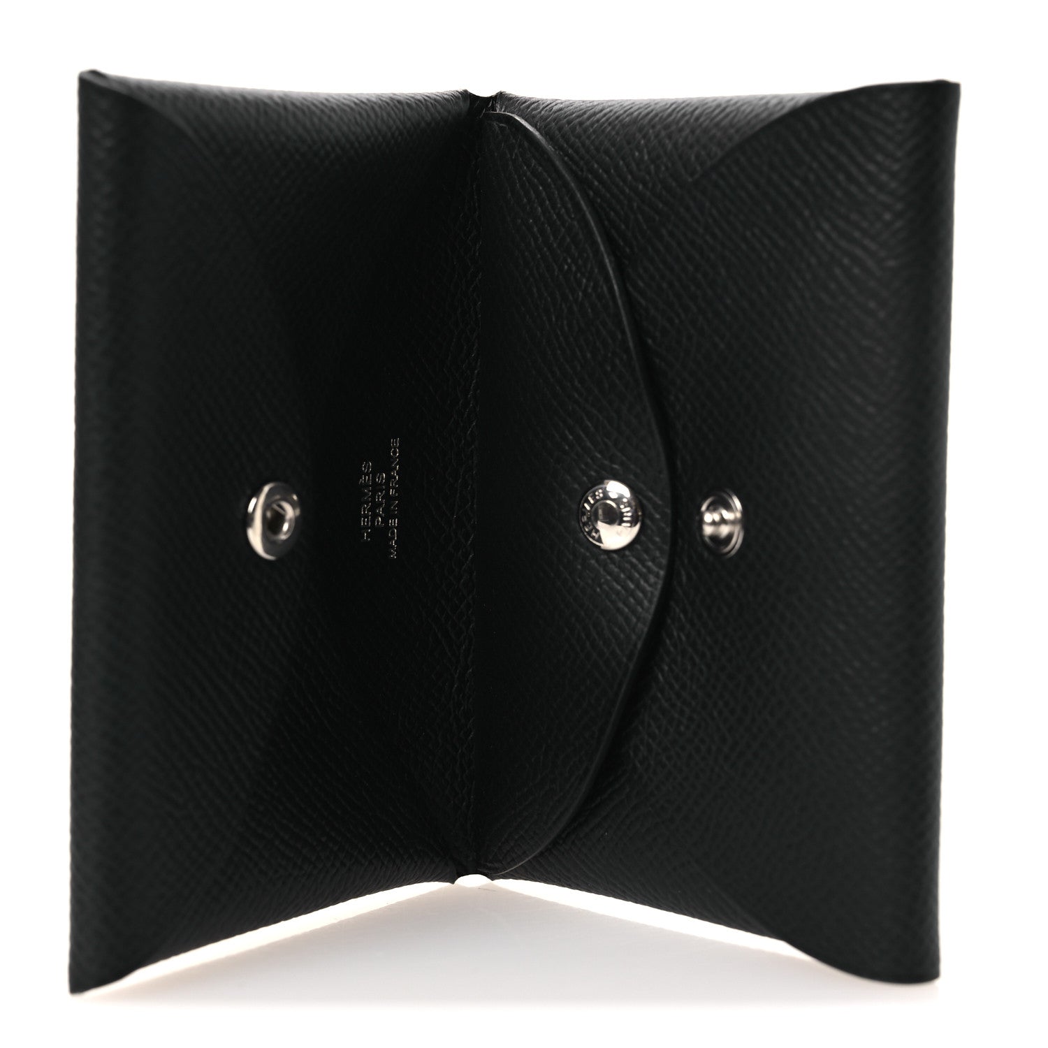 Hermes Epsom Calvi Duo Card Case Black 5 of 8
