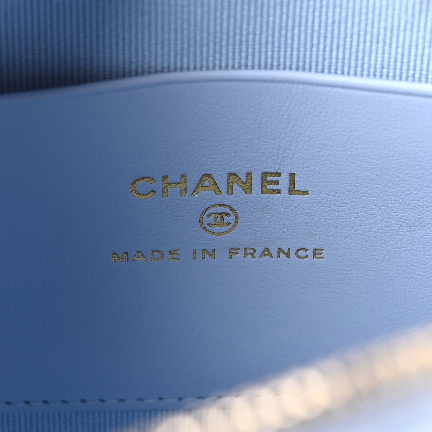 Chanel Caviar Quilted Barrel Clutch With Chain Light Blue 6 of 10
