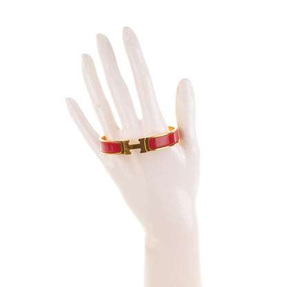 Hermes Enamel Clic Clac H Narrow Bracelet PM 2 of 6
