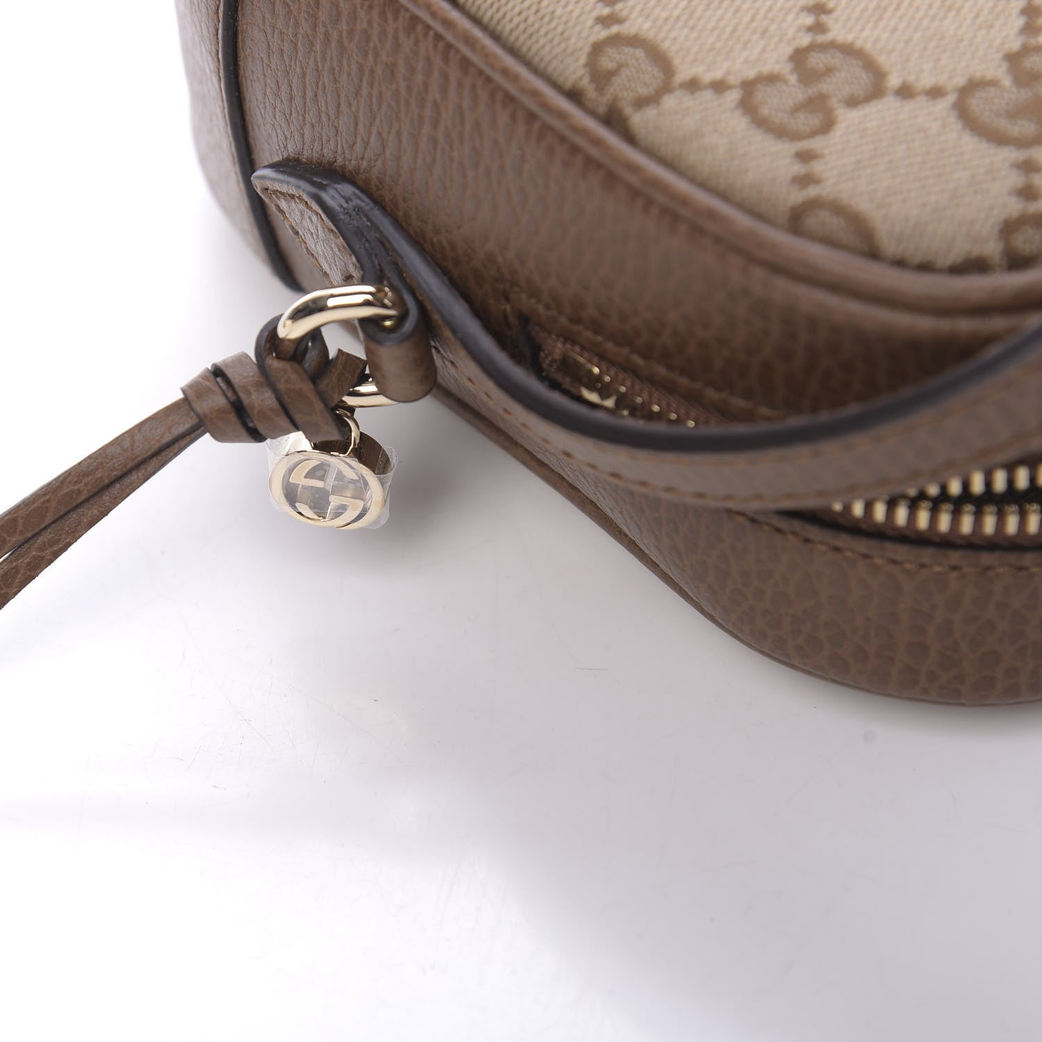 Gucci Monogram Mini Bree Messenger Bag Beige Tabacco 8 of 12