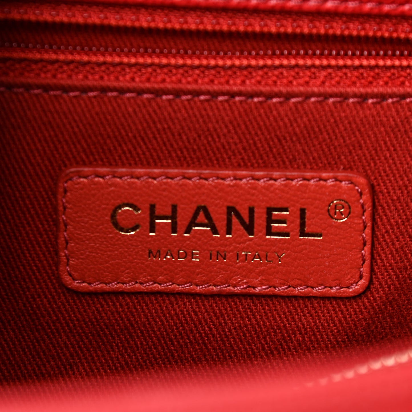 Caviar Quilted Small Coco Handle Flap Red