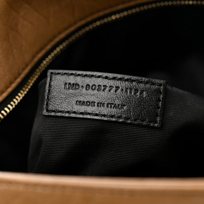 Saint Laurent Grained Lambskin Monogram Large Niki Chain Satchel Dark Cork 8 of 12