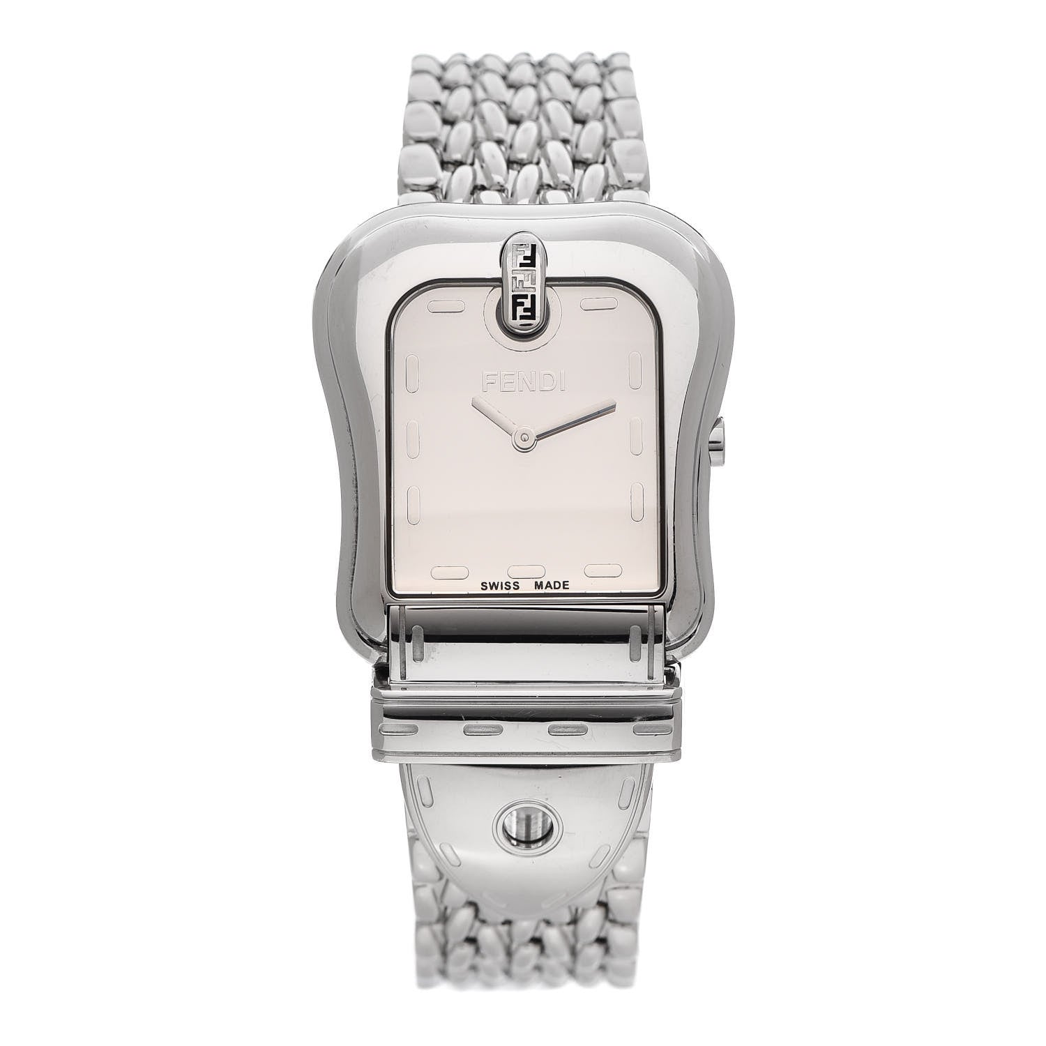 Fendi Stainless Steel 33mm Buckle Quartz Watch 1 of 4