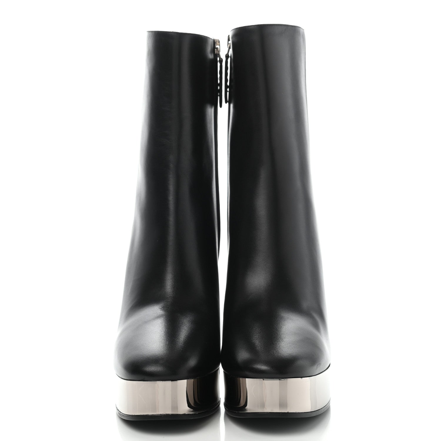 Gucci Malaga Kid Chrome Ankle Boots 39 Black 2 of 12