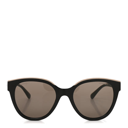 Chanel Acetate CC Butterfly Sunglasses 5414 Black Beige 5 of 14