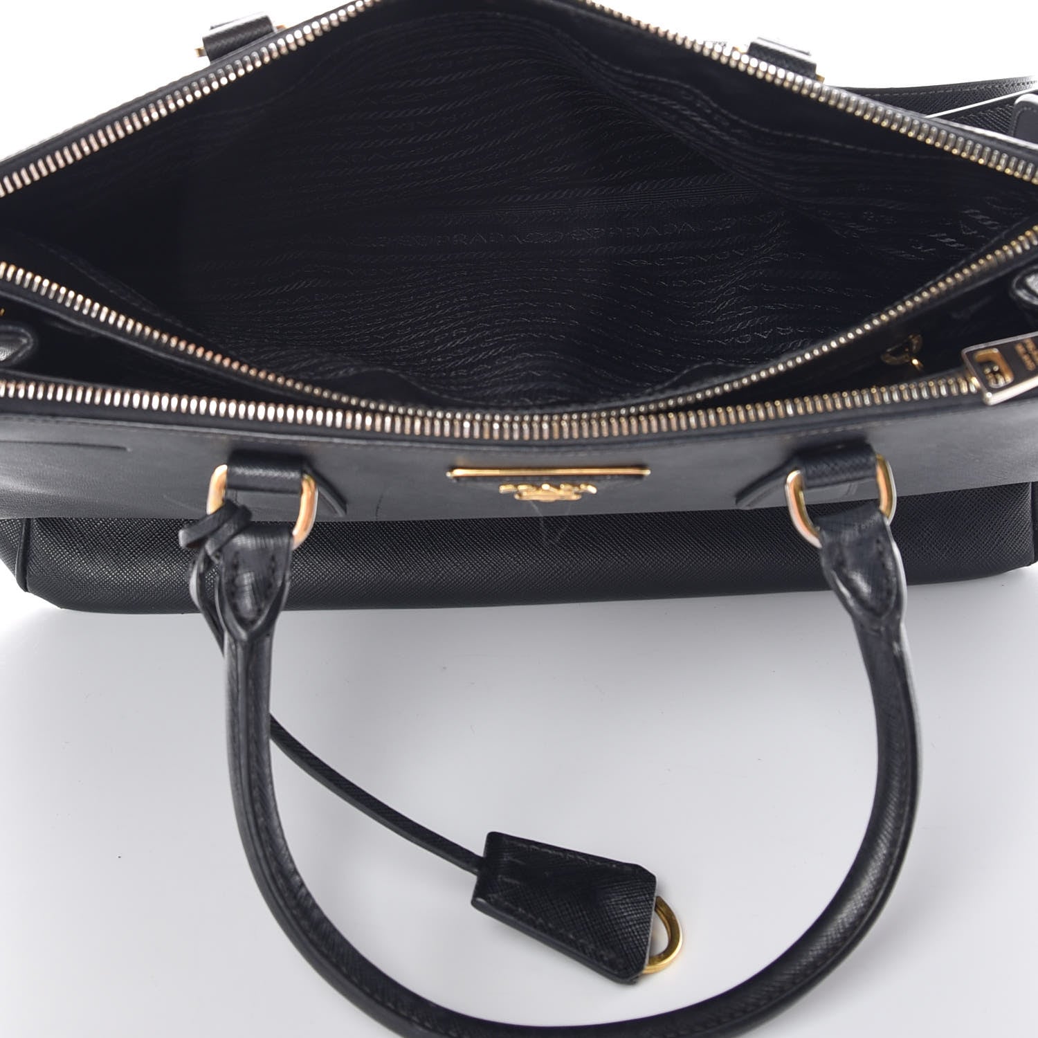Prada Saffiano Medium Galleria Double Zip Tote Black 5 of 23