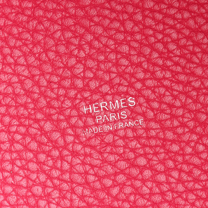 Hermes Taurillon Clemence Swift Eclat Picotin Lock 18 PM Rose Mexico Rouge De Coeur 6 of 11