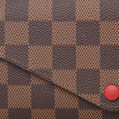 Louis Vuitton Damier Ebene Josephine Wallet Red 10 of 11