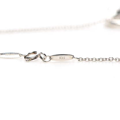 Tiffany Sterling Silver Diamond 22mm Elsa Peretti Open Heart Pendant Necklace 5 of 8