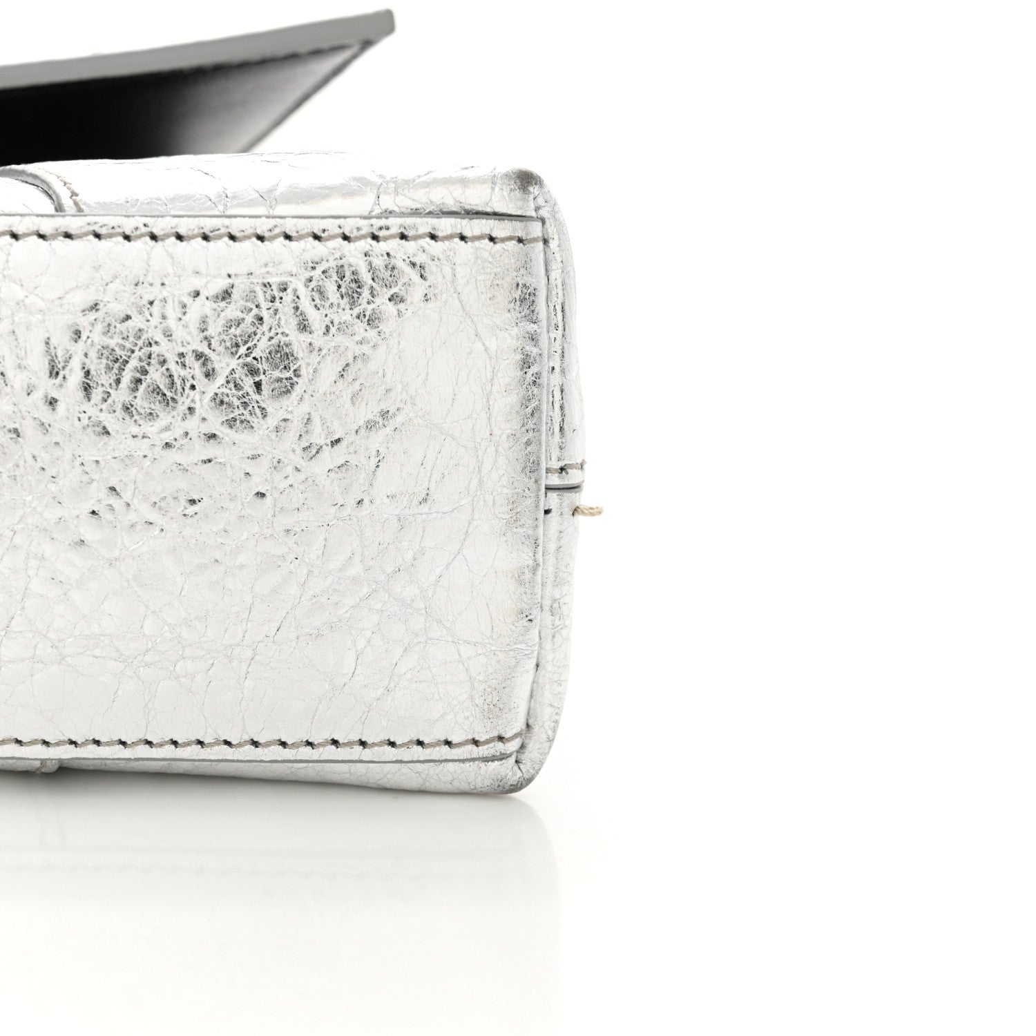 Balenciaga Metallic Calfskin Downtown Chain Shoulder Bag XS Silver 14 of 15