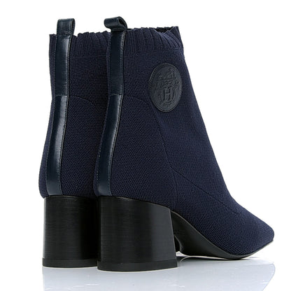 Hermes Knit Calfskin Volver 60 Ankle Boots 36.5 Bleu Diplomatique 3 of 6