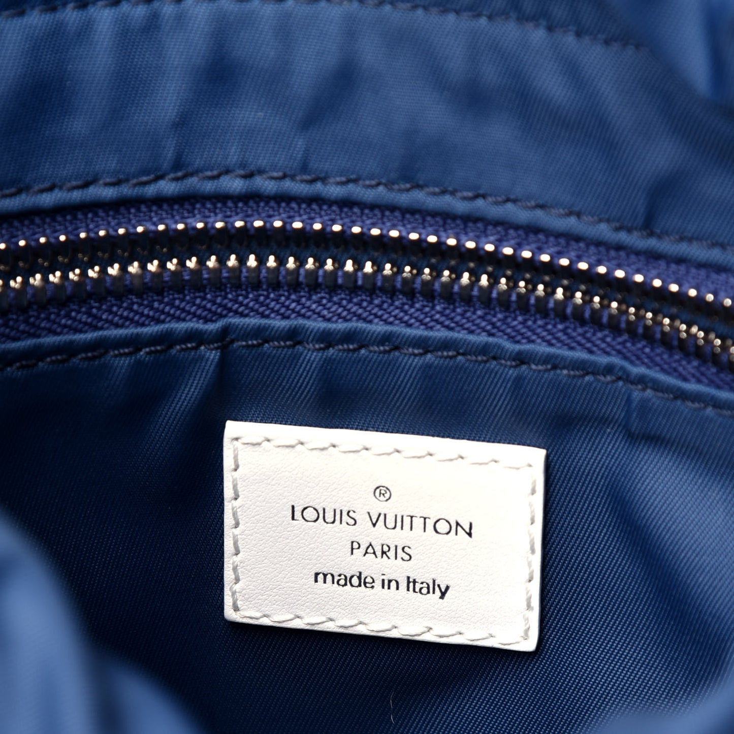 Hickory Stripes Denim Monogram Watercolor Sac Marin BB Blue