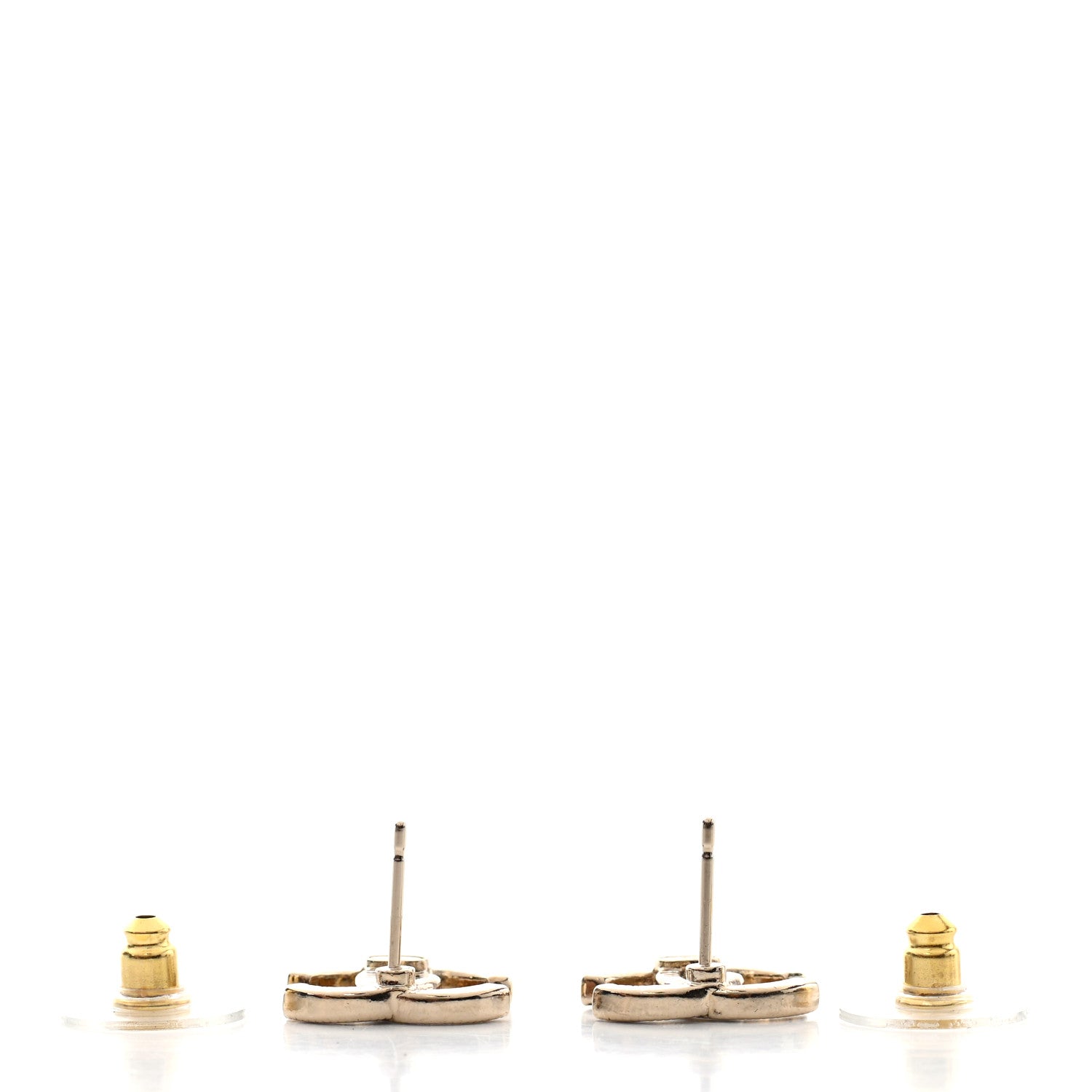 Chanel Enamel CC Earrings Black Gold 3 of 4