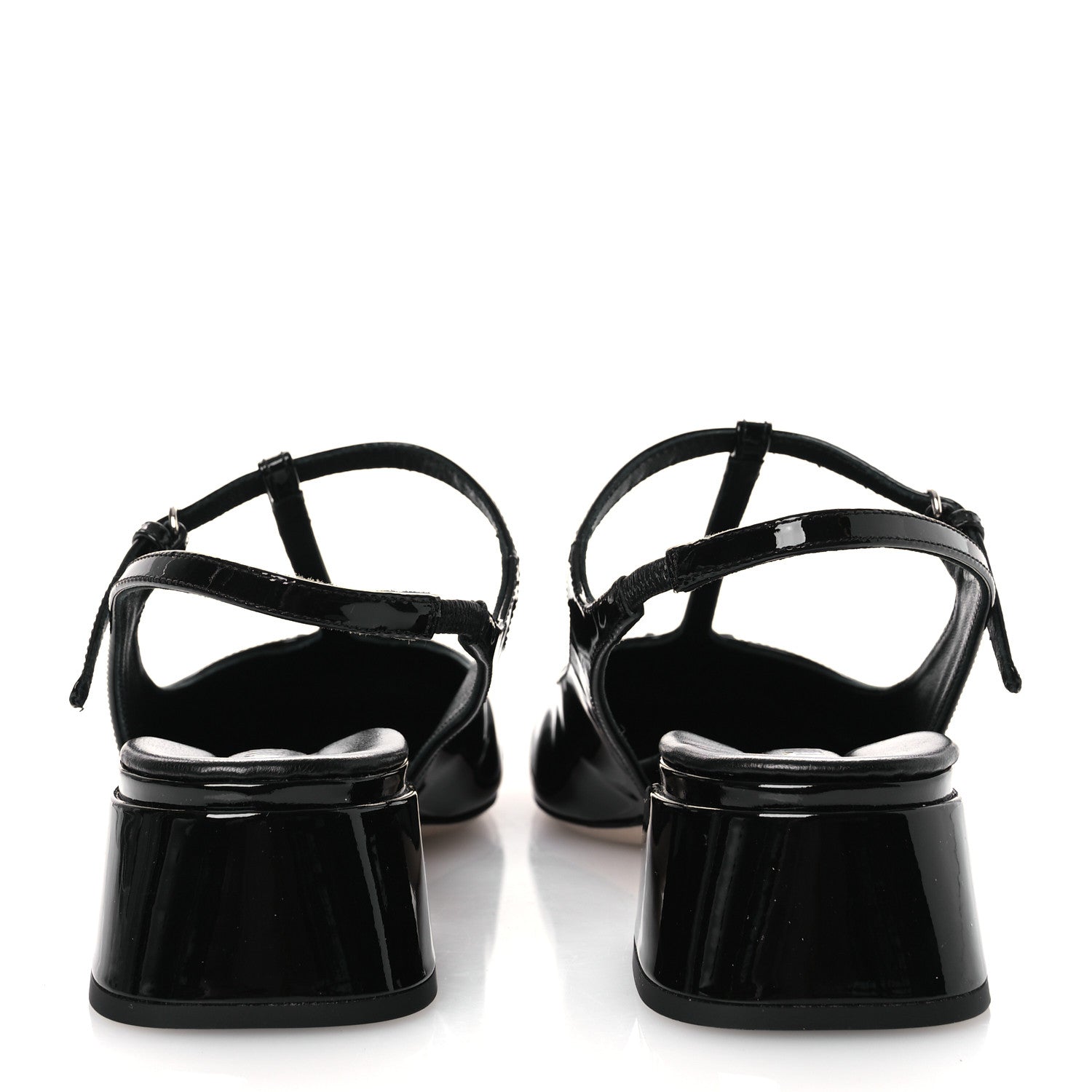 Miu Miu Vernice Slingback Mary Jane Pumps 37 Black 6 of 11
