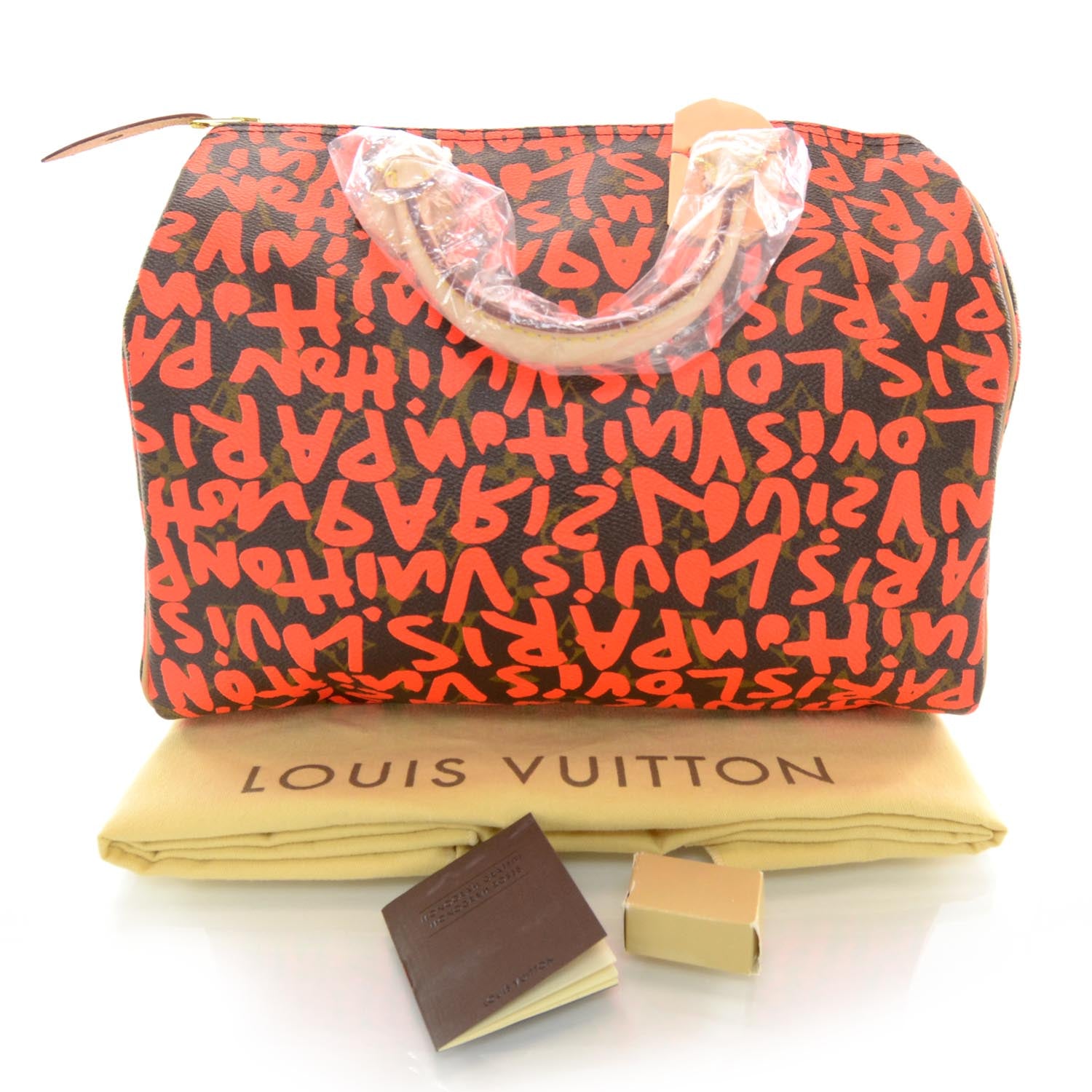 Louis Vuitton Monogram Graffiti Speedy 30 Orange 3 of 8