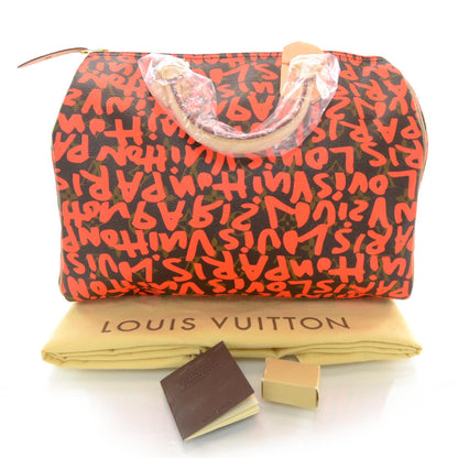 Louis Vuitton Monogram Graffiti Speedy 30 Orange 3 of 8