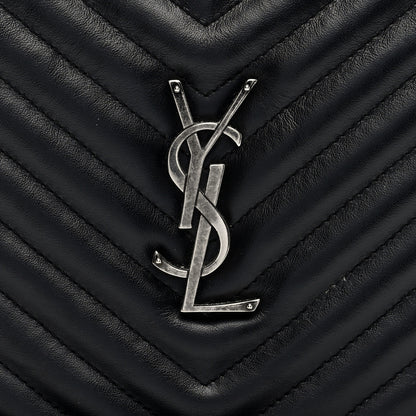 Saint Laurent Calfskin Matelasse Monogram Lou Camera Bag Black 7 of 9