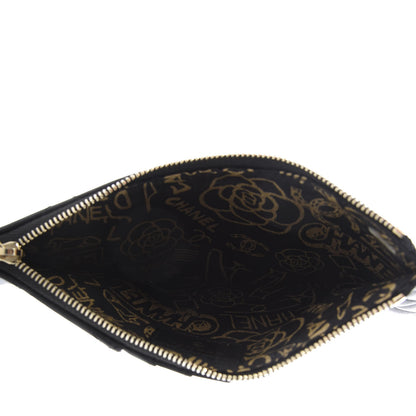 Chanel Lambskin Quilted Classic Flat Wallet Pouch Black 4 of 7