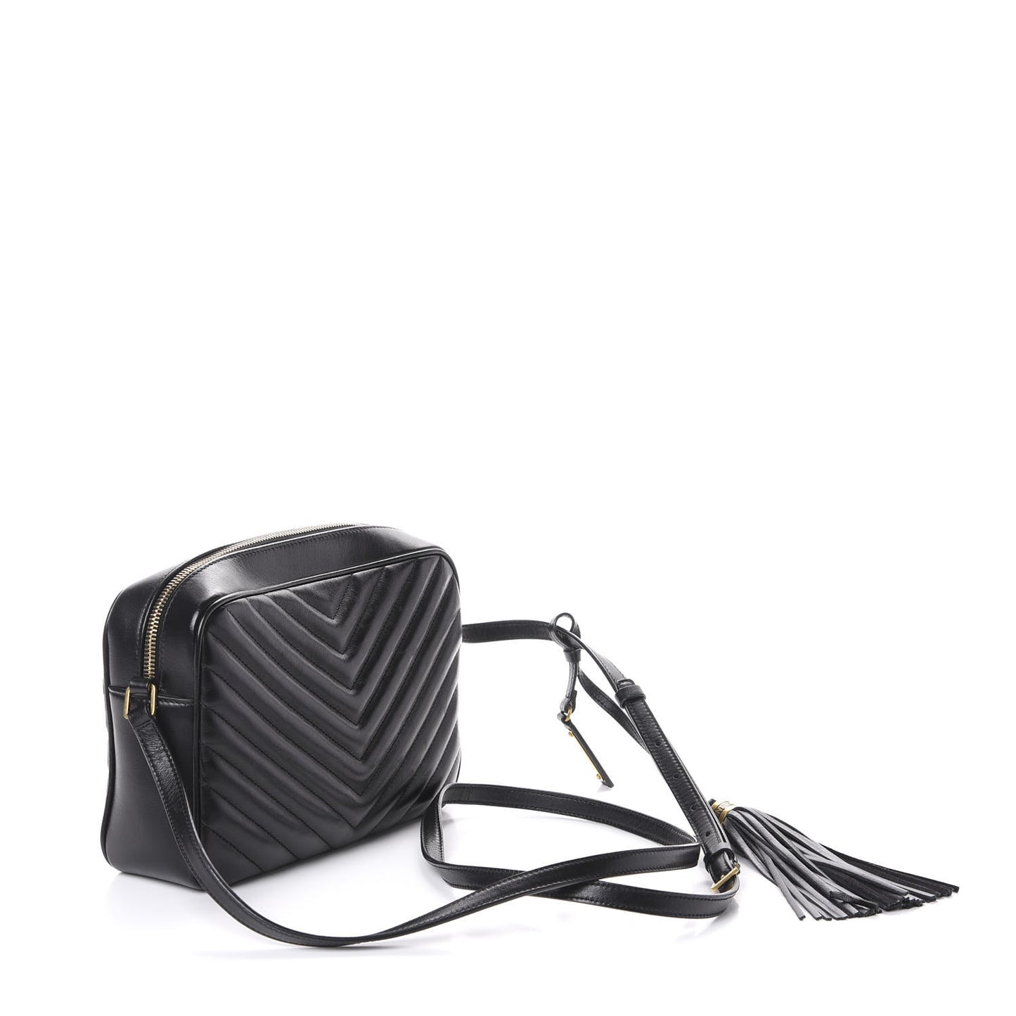 Calfskin Matelasse Monogram Lou Camera Bag Black