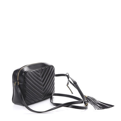 Saint Laurent Calfskin Matelasse Monogram Lou Camera Bag Black 3 of 10