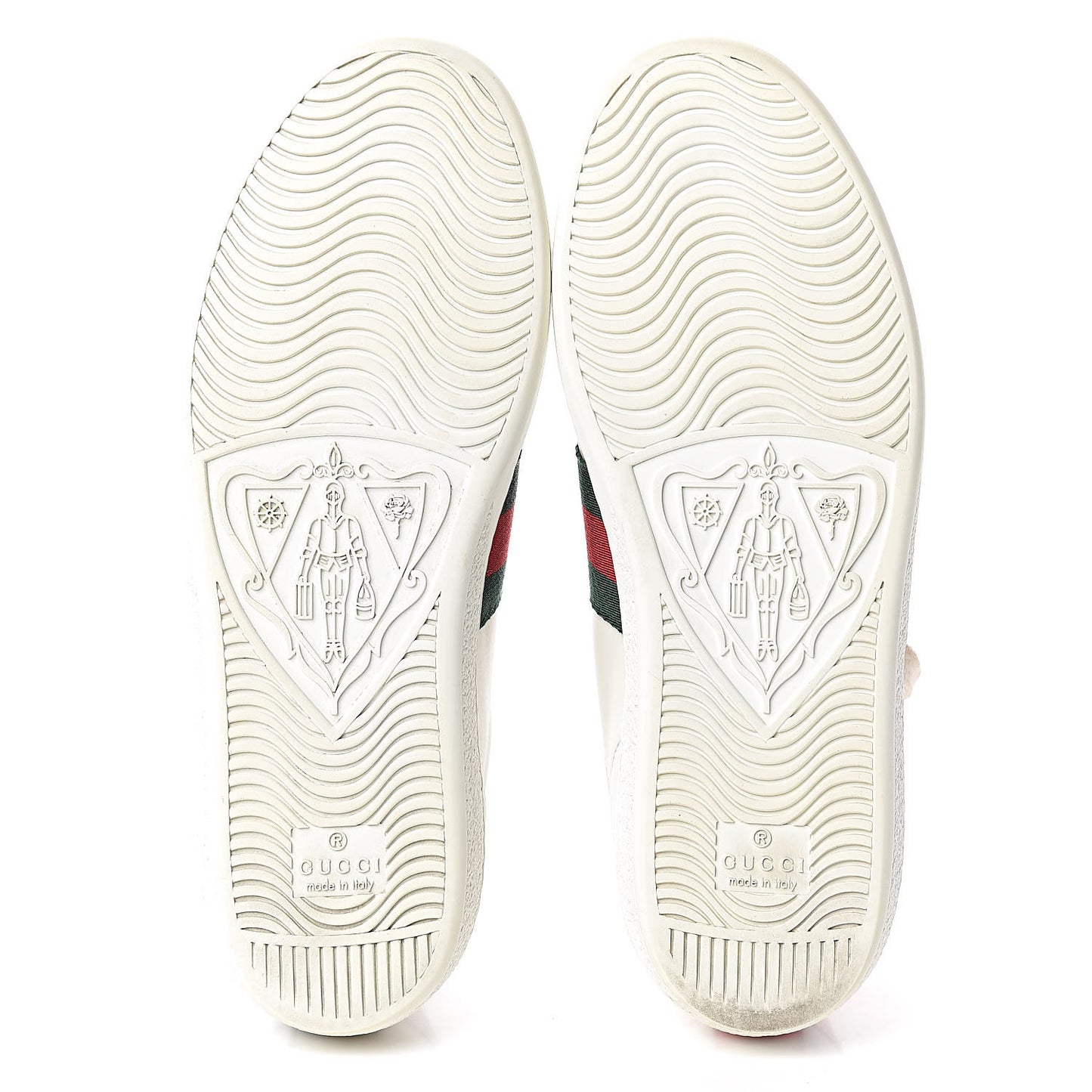Calfskin Ayers Bee Embroidered Womens Ace Sneakers 36 White Green