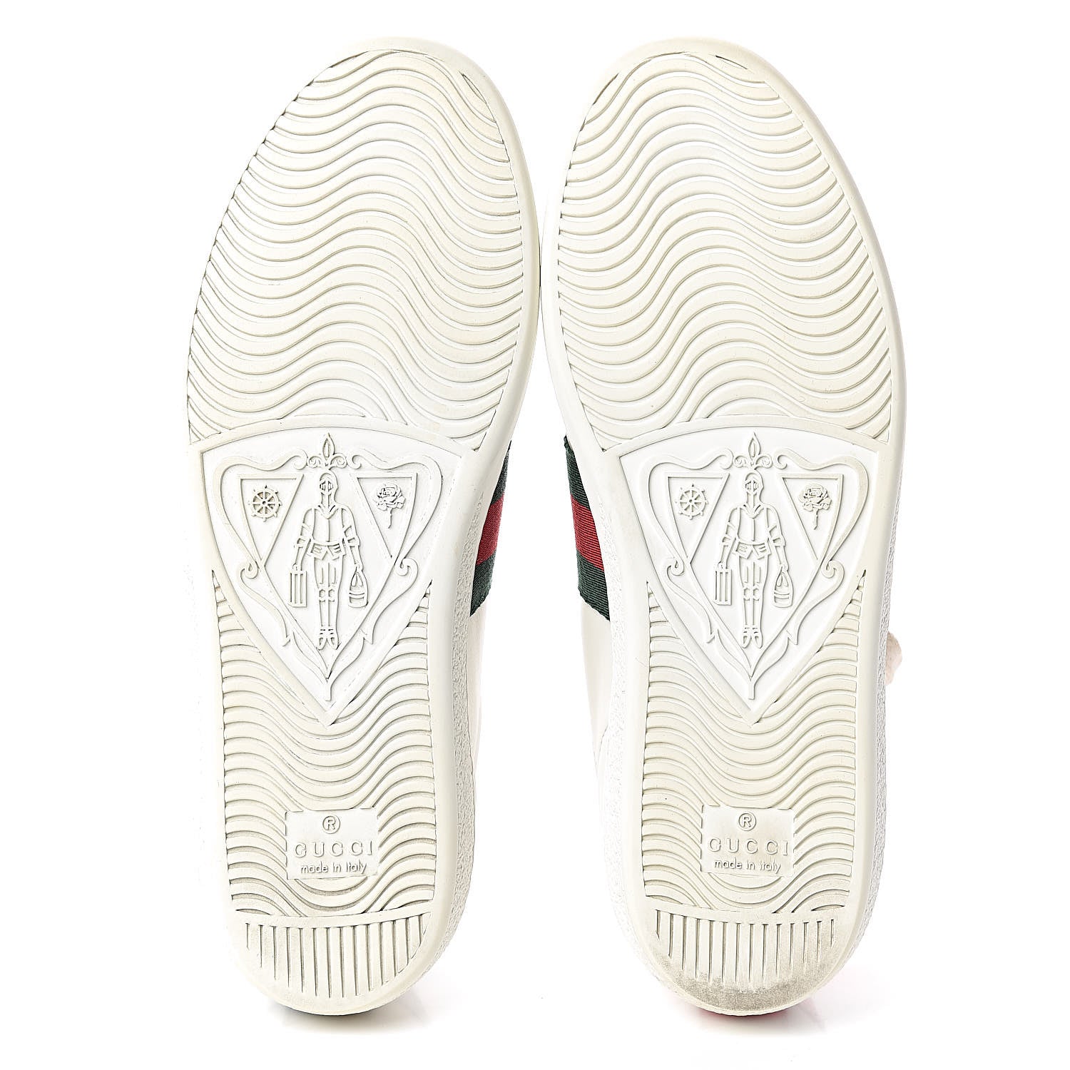 Gucci Calfskin Ayers Bee Embroidered Womens Ace Sneakers 36 White Green 7 of 21