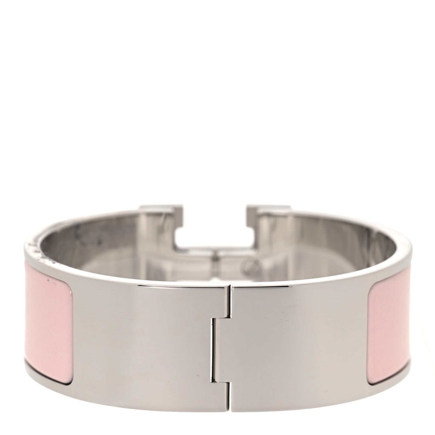 Enamel Wide Clic Clac H Bracelet GM Rose Dragee