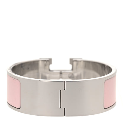 Hermes Enamel Wide Clic Clac H Bracelet GM Rose Dragee 3 of 6