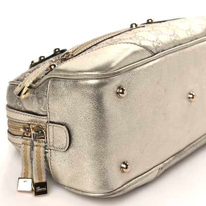 Gucci Guccissima Small Capri Satchel Metallic Gold 6 of 7