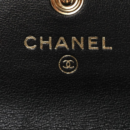 Chanel Lambskin Quilted Card Holder with Chain Black 5 of 11