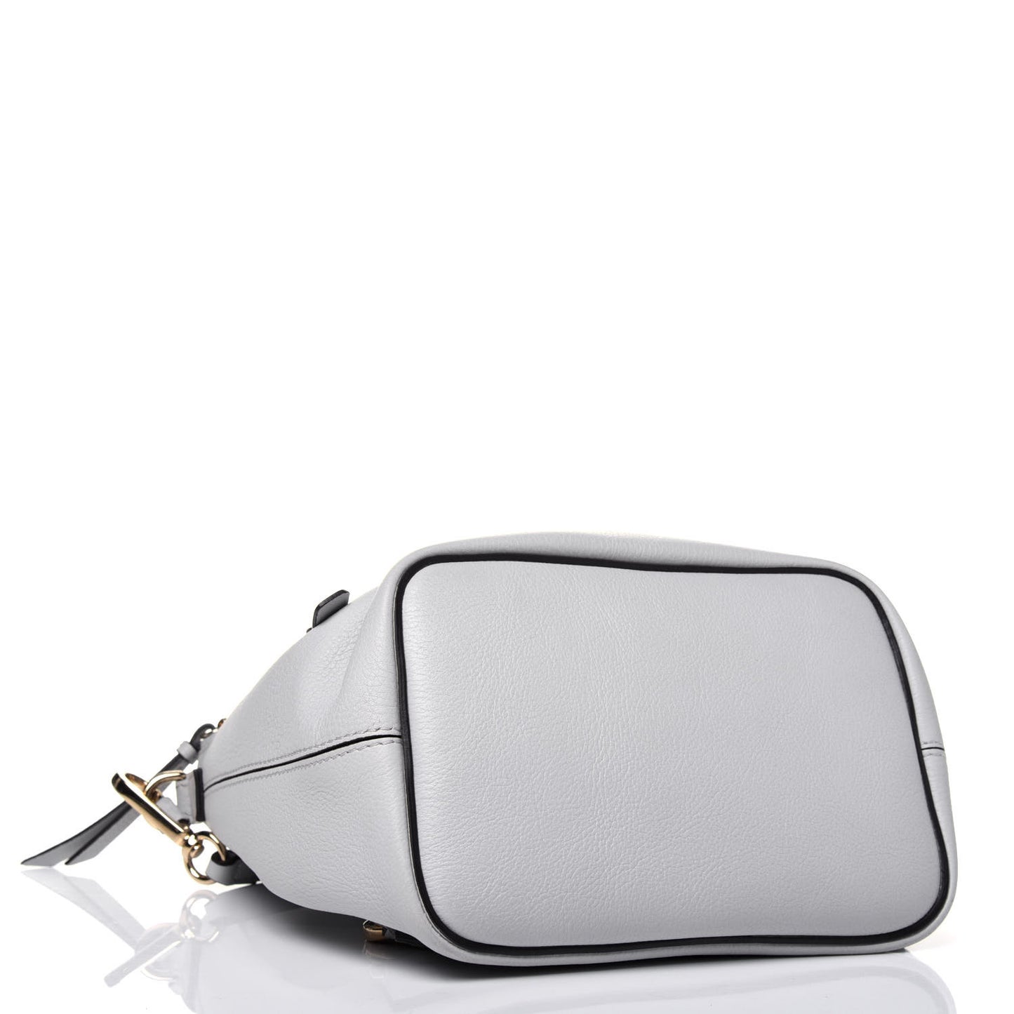 Suede Calfskin Small Faye Backpack Airy Grey