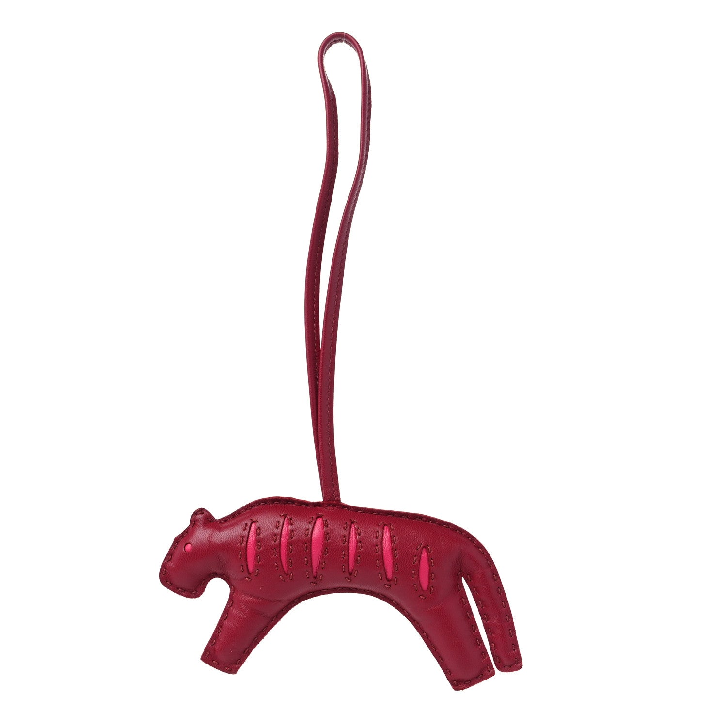 Hermes Milo Lambskin Rooroo Bag Charm Rouge H Rose Ete 1 of 4