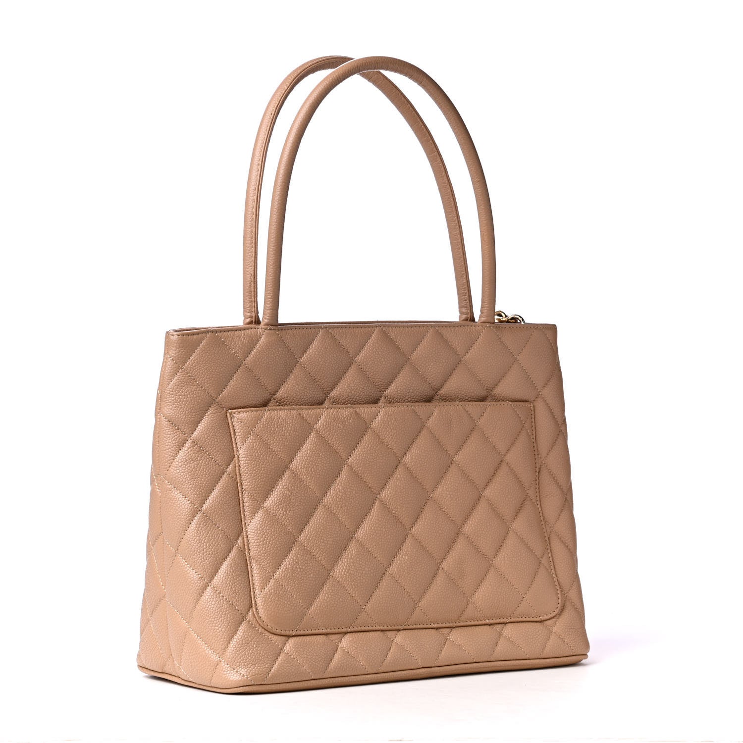 Chanel Caviar Quilted Medallion Tote Beige 2 of 4