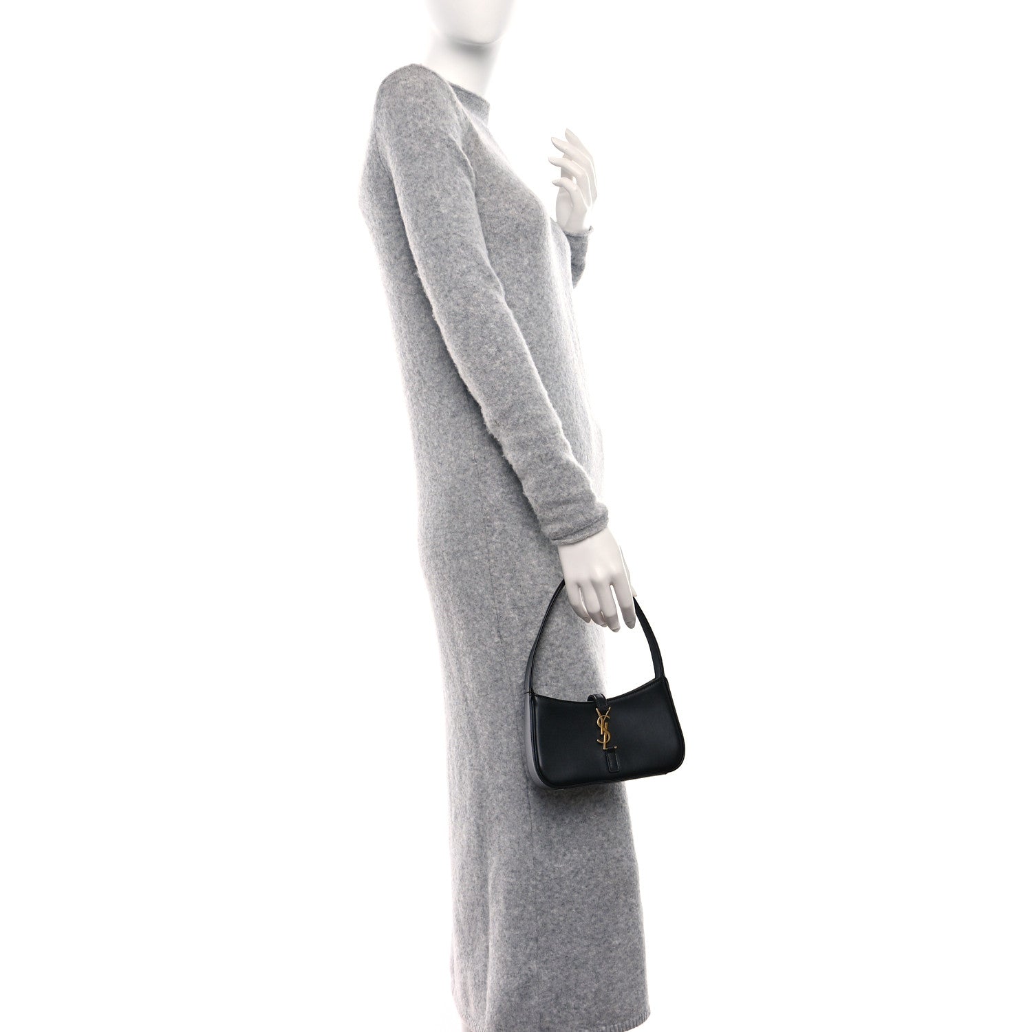 Saint Laurent Smooth Calfskin Le 5 A 7 Mini Hobo Black 2 of 11