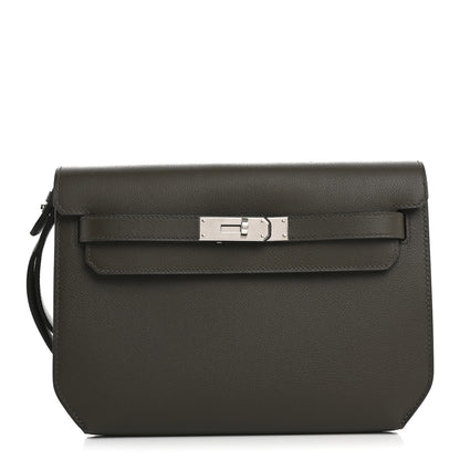 Hermes Evercolor Kelly Depeches 25 Pouch Vert Maquis 1 of 9