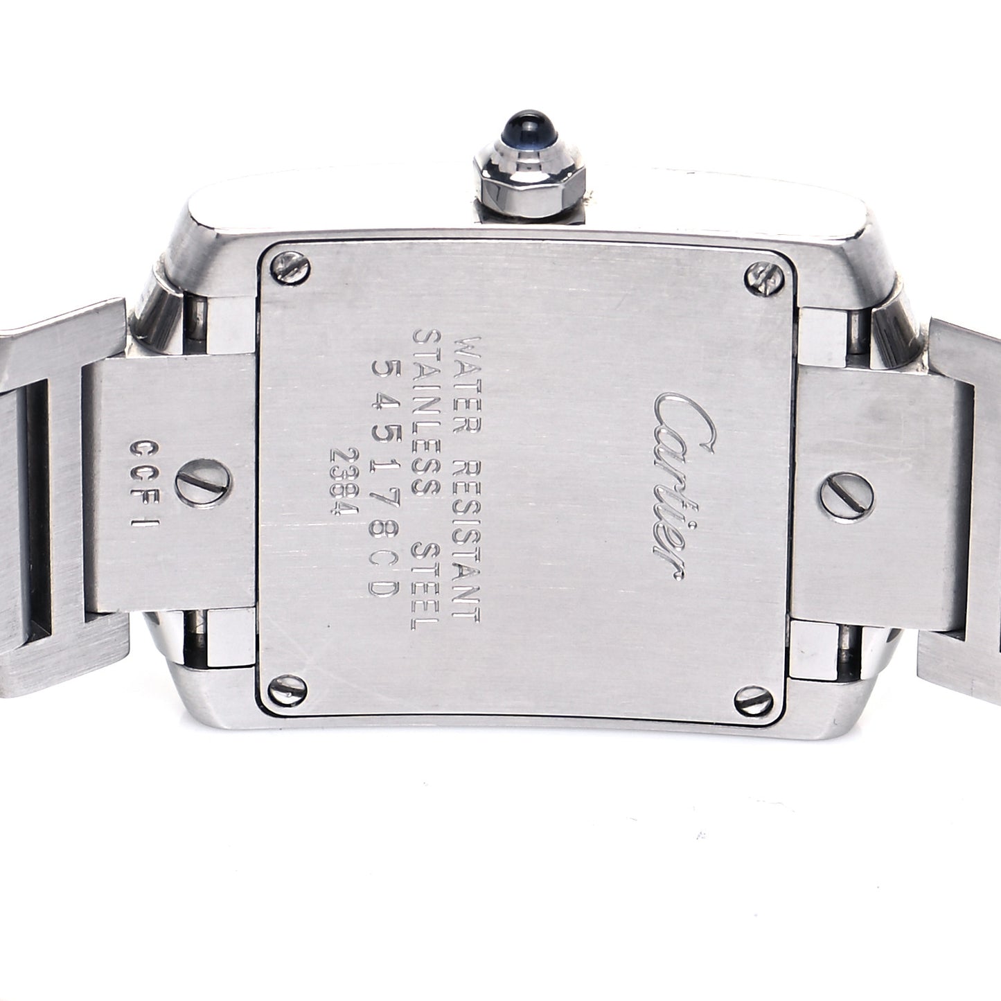 Stainless Steel 20mm Tank Francaise Quartz Watch