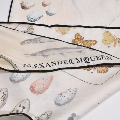 Alexander McQueen Silk Nature Scarf Ivory 3 of 4