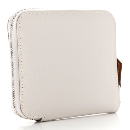 Hermes Epsom Silk'In Compact Wallet New White 3 of 8
