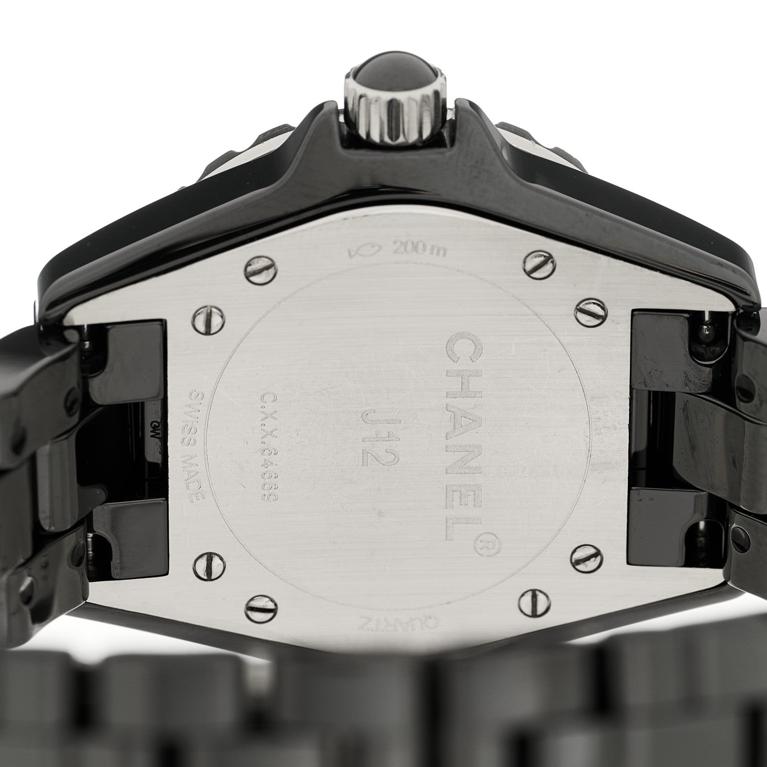 Chanel Stainless Steel Ceramic 33mm J12 Quartz Watch Black 4 of 5