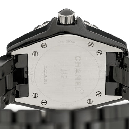 Chanel Stainless Steel Ceramic 33mm J12 Quartz Watch Black 4 of 5
