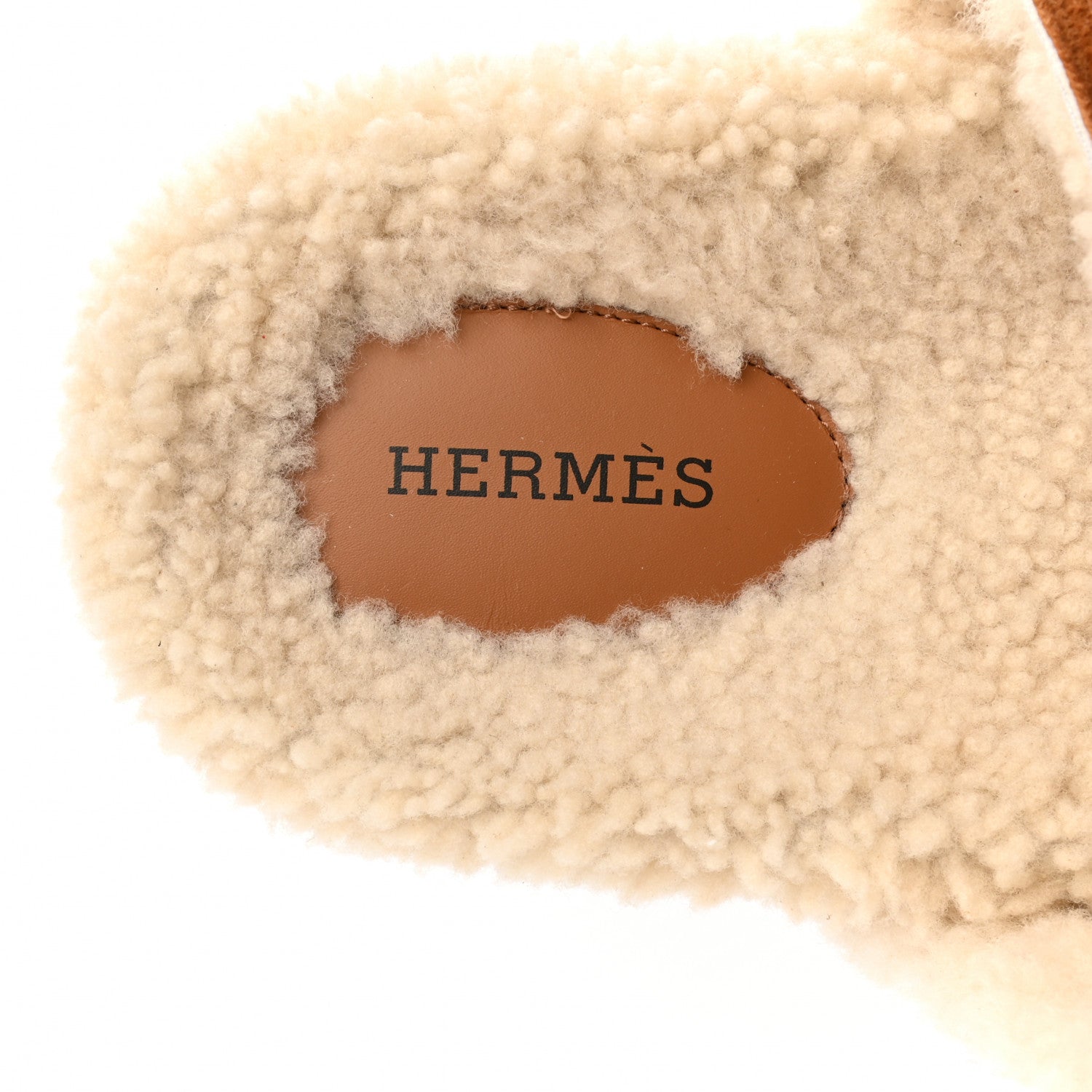 Hermes Suede Goatskin Woolskin Womens Chypre Sandals 40 Naturel Ecru 7 of 8