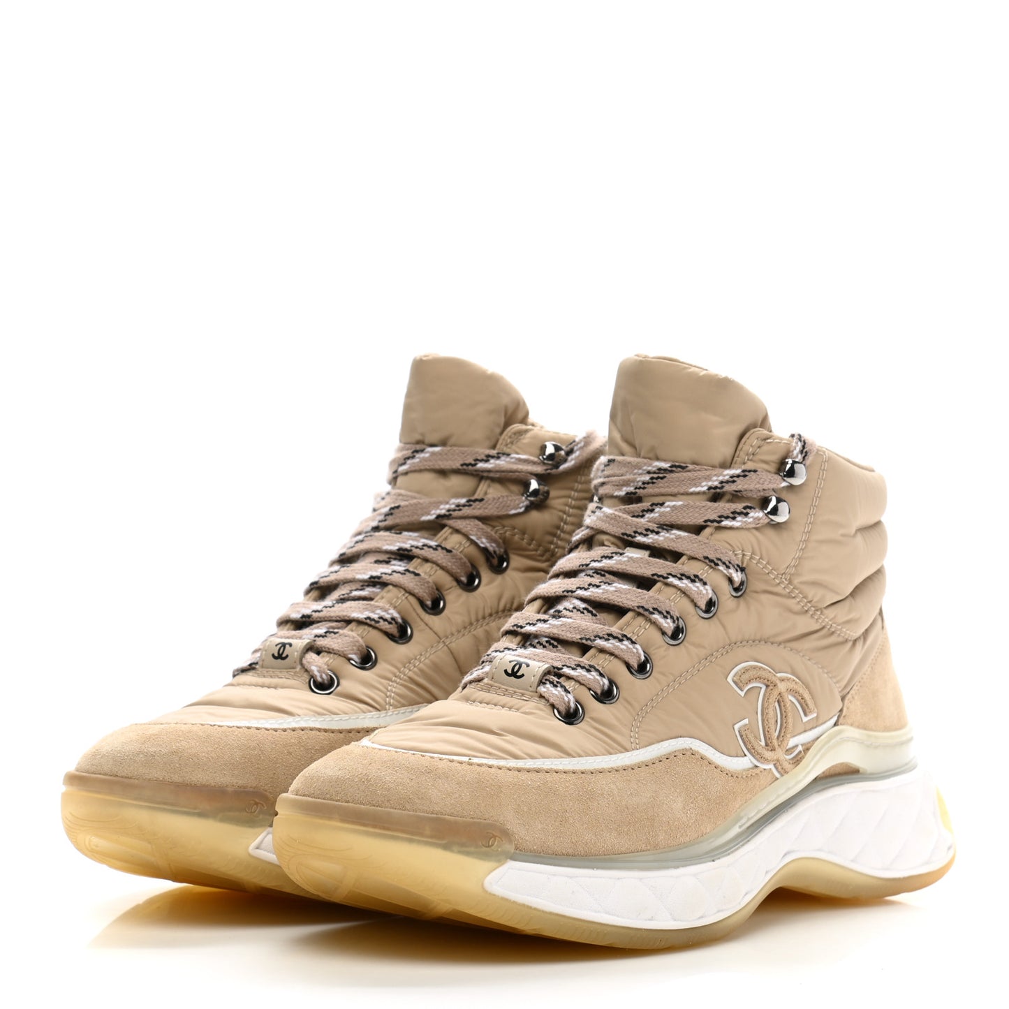 Fabric Suede Womens CC Sneakers 39 Beige